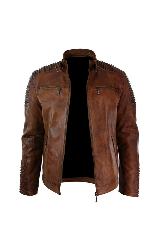 Men’s Vintage Cafe Racer Motorcycle Jacket